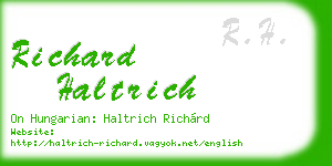 richard haltrich business card